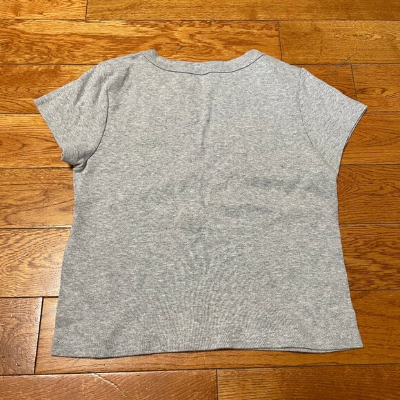 EUC Brandy Melville Ashlyn Heathered Grey Top T-shirt - Picture 1 of 2